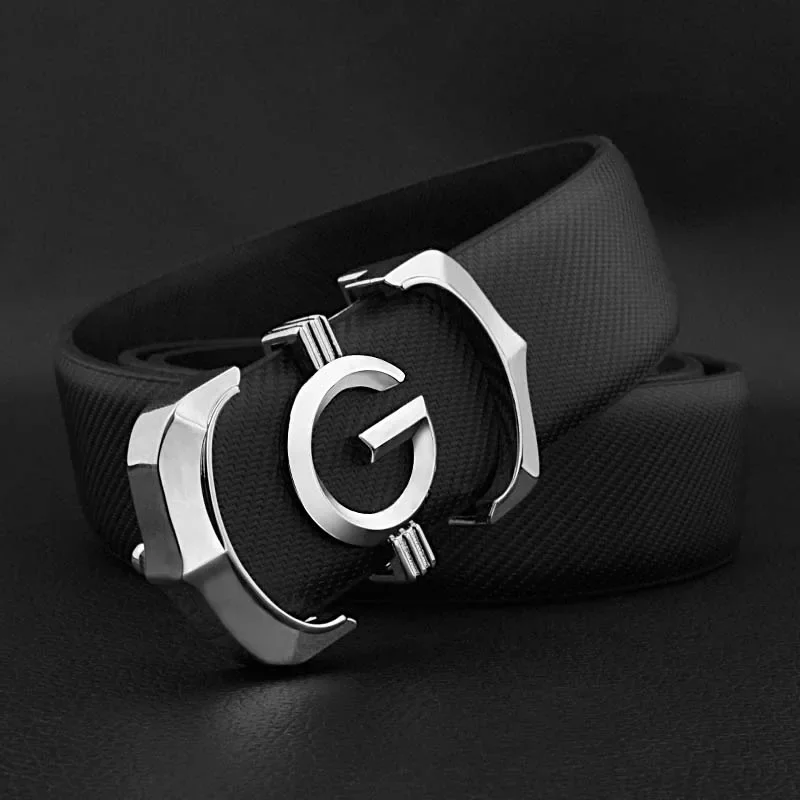 

High Quality Fashion G Mens Belt Genuine Leather Designer Belt White Casual Cowskin Solid Smooth Buckle Waistband Ceinture Homme