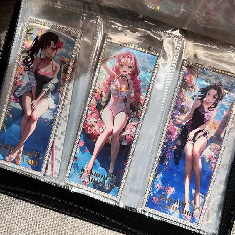 Collectible Card Game Toy Anime Demon Slayer Kamado Tanjirou Kochou Shinobu Iguro Obanai Kanroji Mitsuri Collectible Cards Birthday Gifts Kid Toys