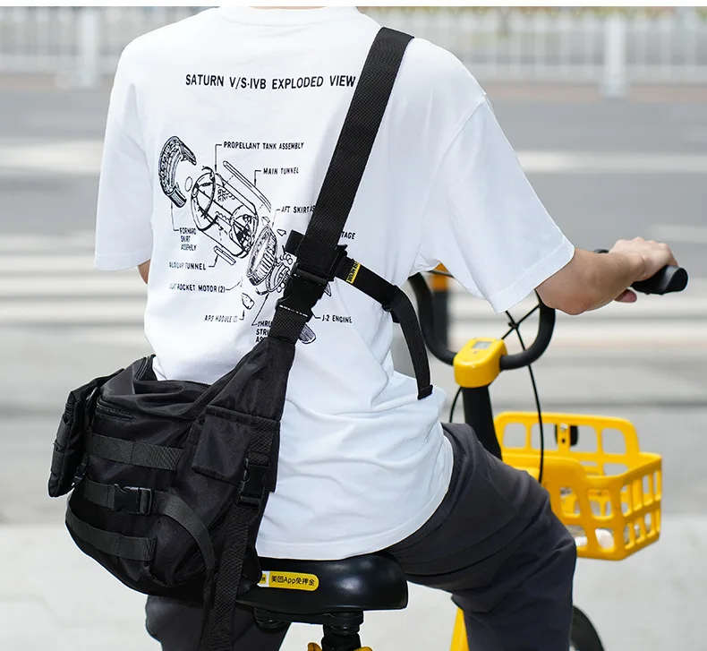 Multifunktionales diagonales Hängeseil für den Außenbereich mit verstellbarer Länge und erweiterbarem Einzelschulter-Crossbody-Rucksackgurt. – Detail 1