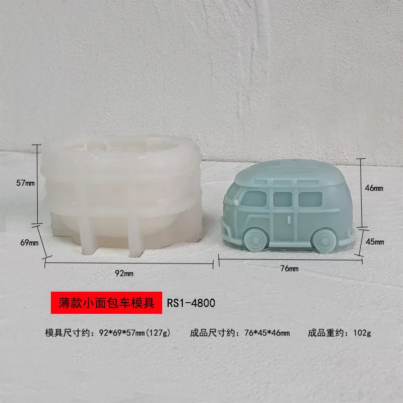 DIY bus shaped candle silicone mold car van cake chocolate silicone mold soap home decoration