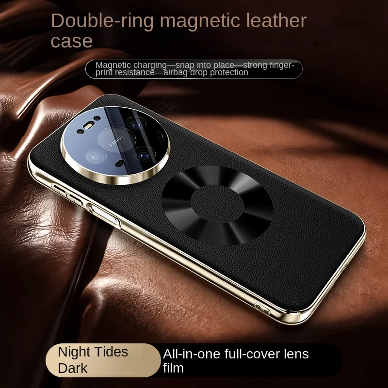 Luxury PU Leather Magnetic Case with Full Protection and Shockproof Lens Guard