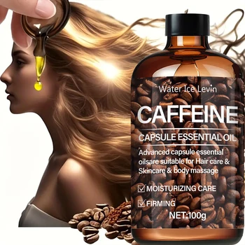 Olio per capelli, Essenza per capelli con caffeina ad alta concentrazione, Attivare i follicoli, Rafforzare le radici, Nutrire naturalmente i capelli secchi, Lustro morbido e duraturo