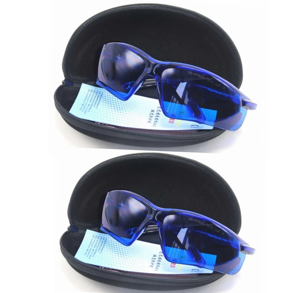 2Pairs of Red Laser Safety Glasses EP-11-7 Laser Protective Glasses 190nm-400nm & 580nm-760nm 650nm Eye Protection OD4+ with Box safety glasses 190nm 400nm