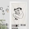 Cartoon Funny Cat Simple Japanese Door Curtain Kitchen noren half-Curtains Bedroom Partition Bathroom doorway Living Room Decor 2