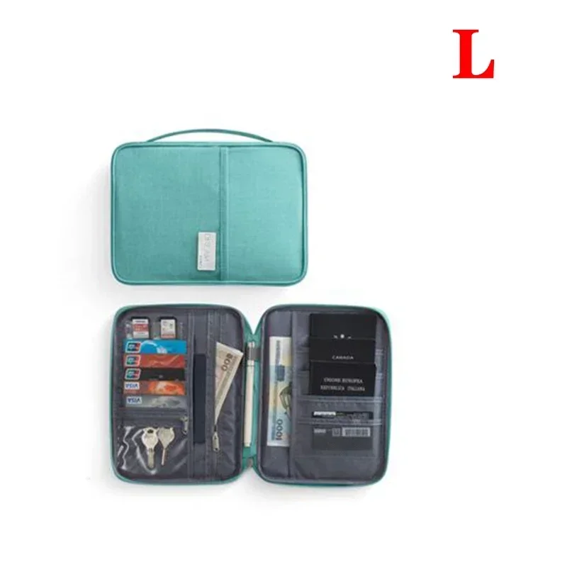 Waterproof Travel Document Organizer with RFID Protection and Multi-Card Storage