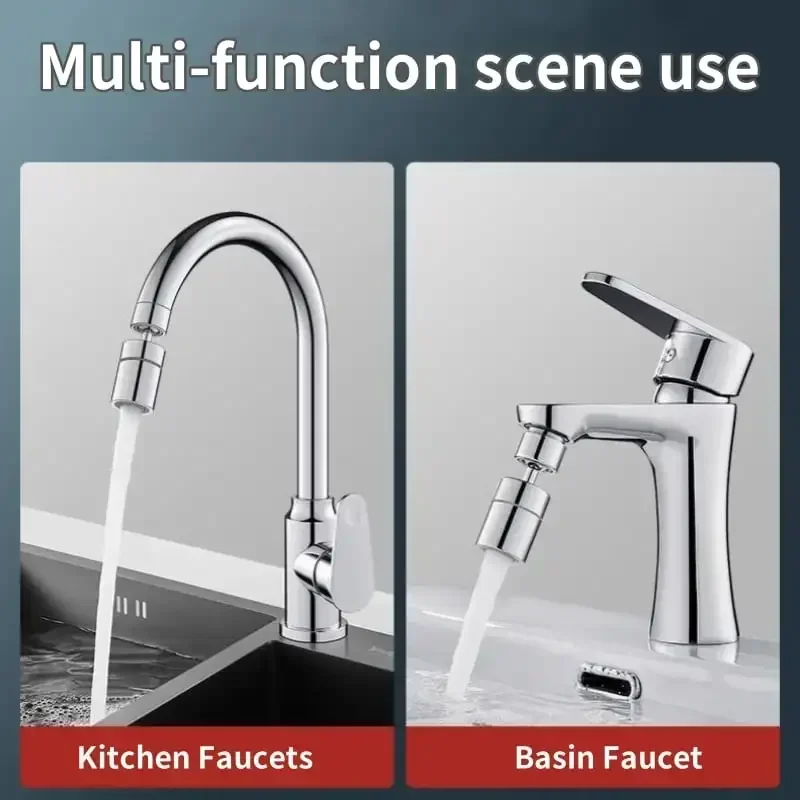 Kitchen Faucet Adapter Universal Splash-Proof Swivelling Extension Sink Faucet