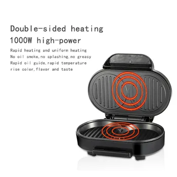 110V/220V Electric Waffle Sandwich Maker Small Roast Steak Machine Hamburger Non-stick Surface Grill Toaster Breakfast Machine - Image 6
