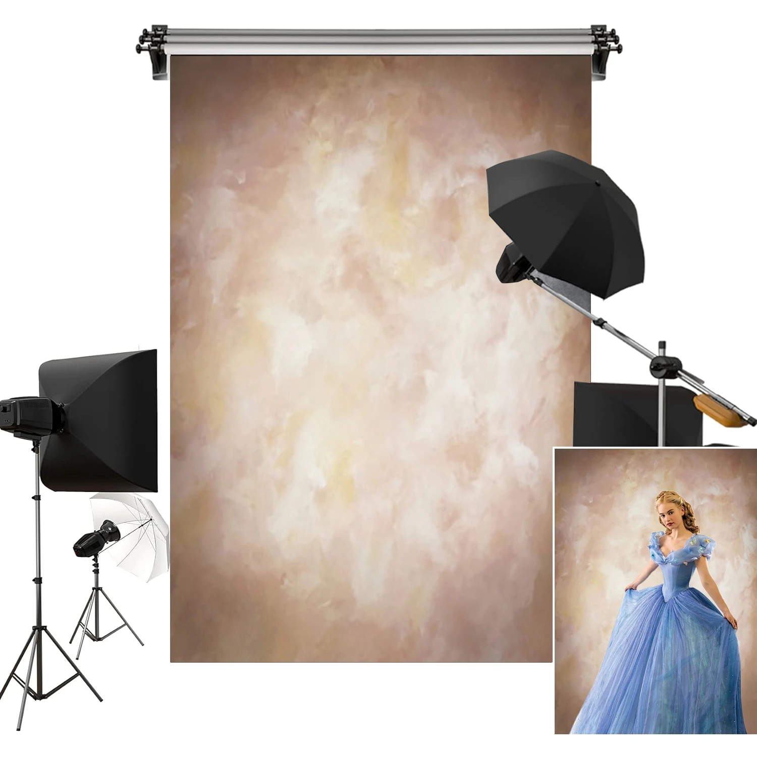 Kate 3x6m 茶色 背景布 ビンテージ ライトブラウン 背景 ポートレート