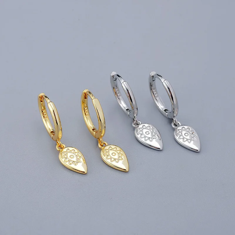 

12Pairs/Lot Simple Leaves Earring for Women Made of Copper