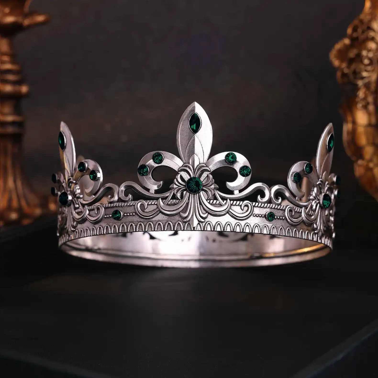 Diadema De Corona Medieval De Oro Para Disfraces, Cosplay Y Halloween, 35 Cm