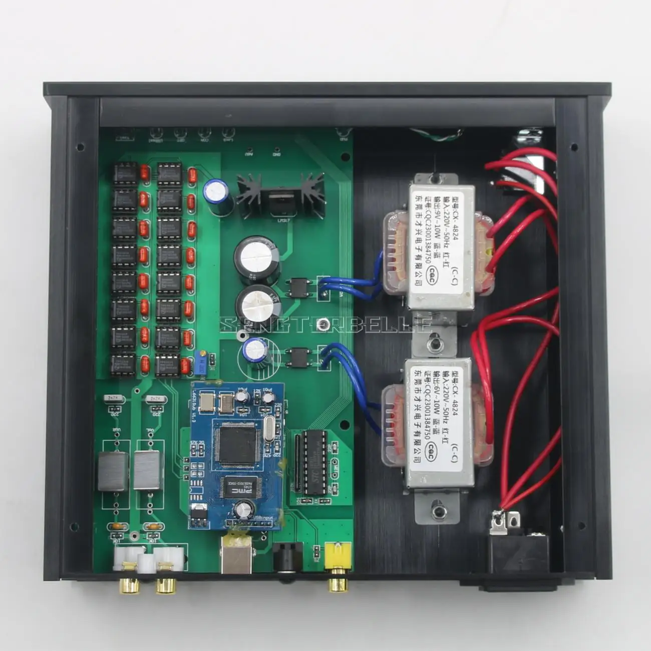 16X HiFi TDA1543 Home Audio DAC Decoder Digital Coaxial/Fiber Optic USB Input L1543DAC