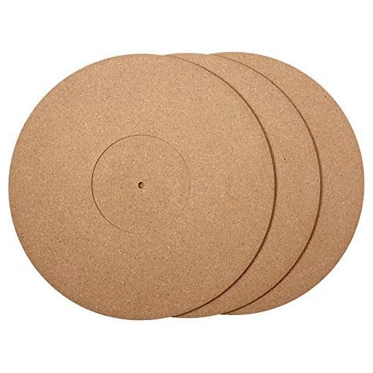 M18K-3 Pieces Cork Turntable Mats with High Fidelity for Vinyl LP Record Players Audiophile Reduce Noise