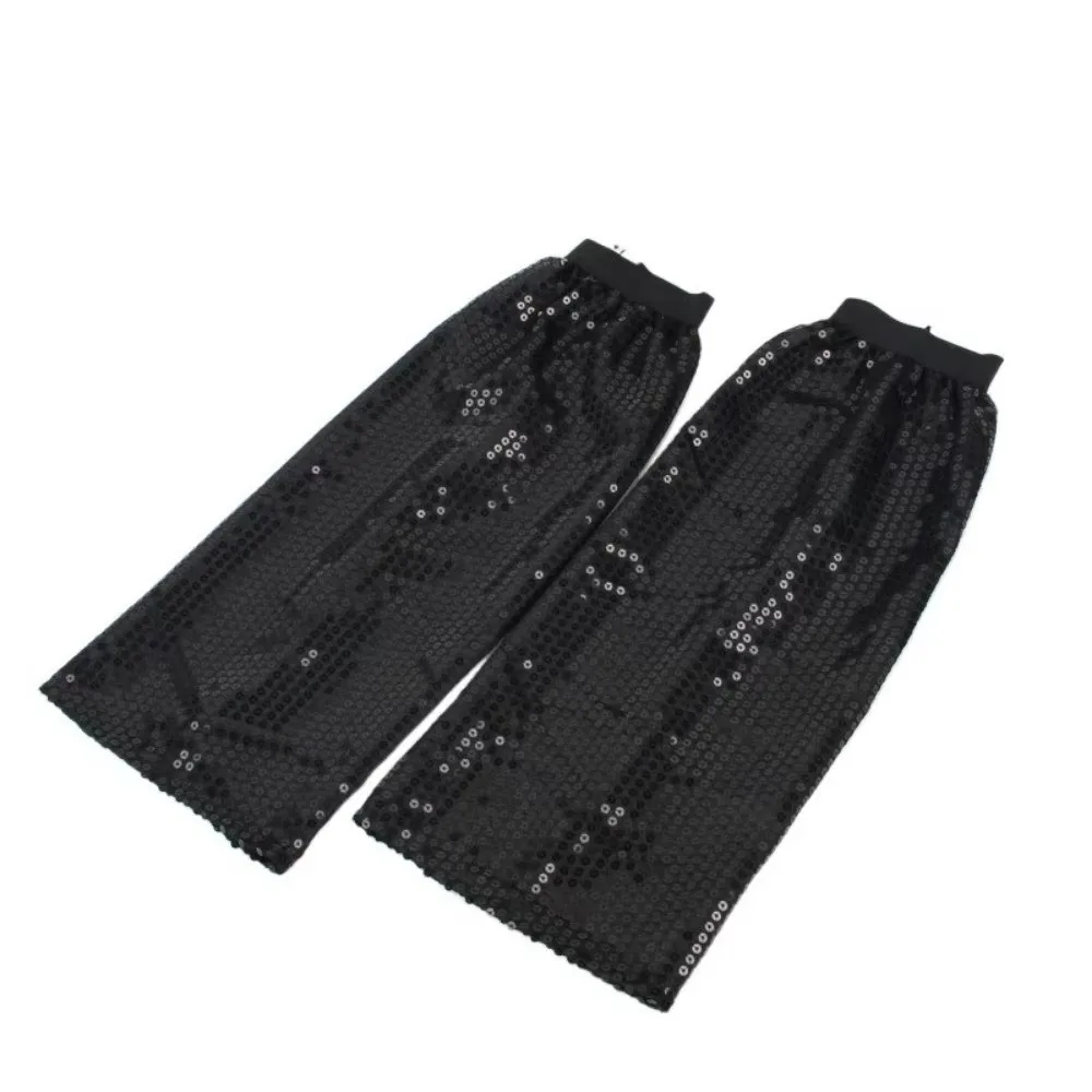 Neue Punk Hip Hop Pailletten-Beinwärmer Glänzende Funkelnde Pailletten-Beinmanschetten Kniehohe Beinsocken Cosplay – Detail 6