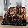 Game Dragon Plush Throw Blanket TV Series Thrones Fleece Bedspread Blanket Flannel Bedding Square Picnic Wool Soft Blanket 6
