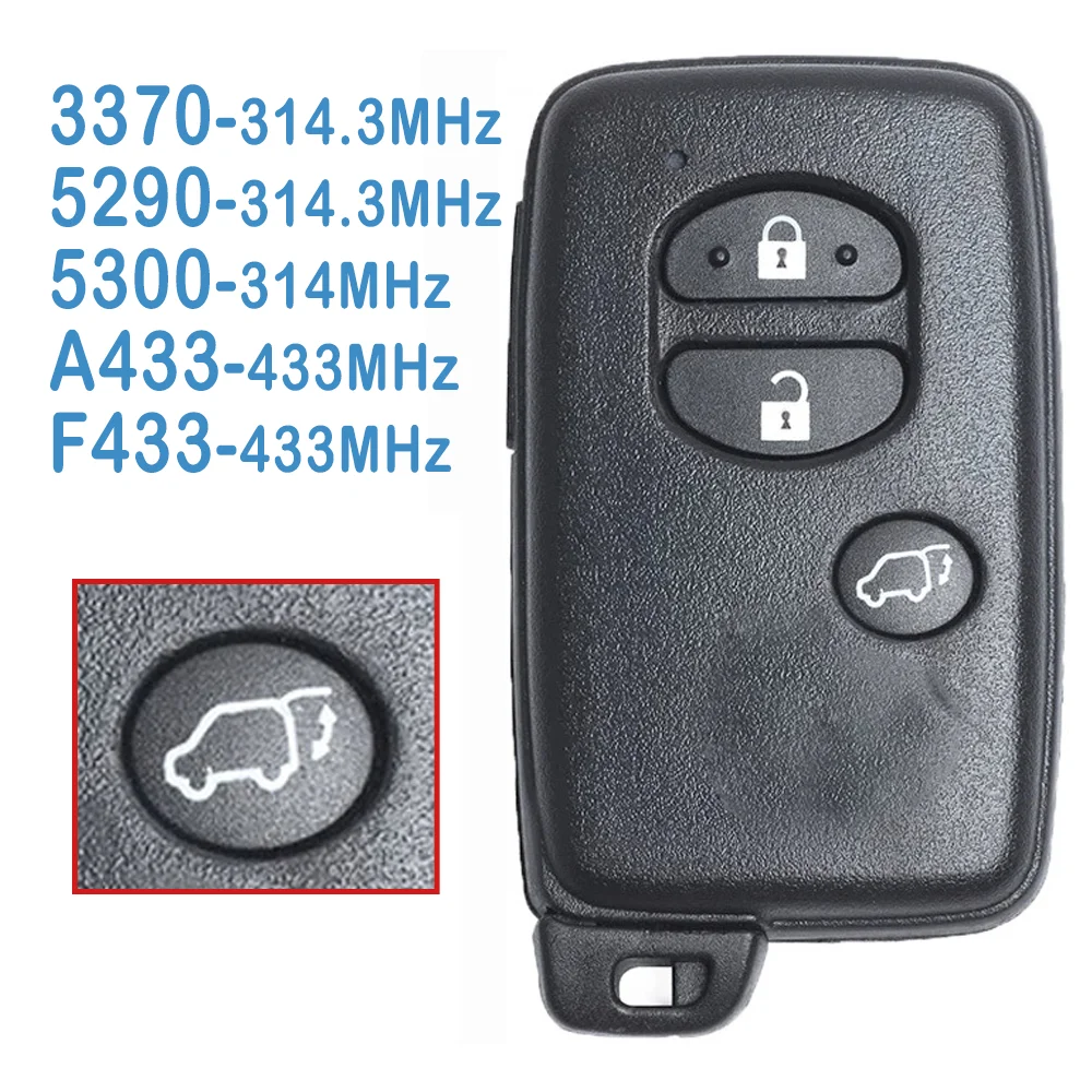

89904-47170/07190/0F010 2 + 1B умный пульт дистанционного управления 314/314.3/433 МГц заменяемый Автомобильный ключ для Toyota IQ Vitz Ractis Aqua Corolla Prius
