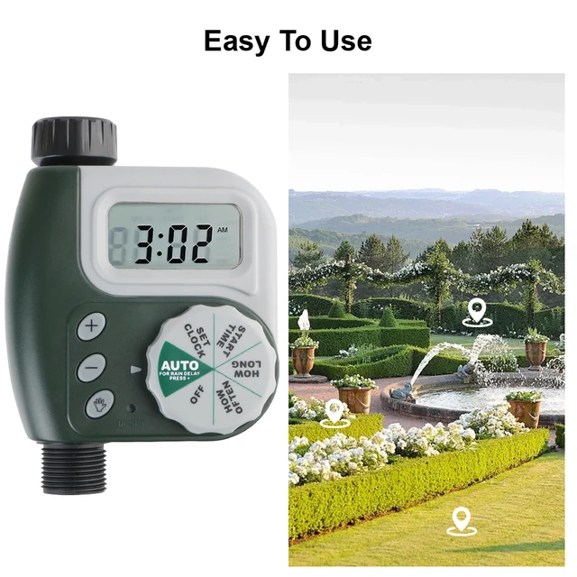 ​Automatic Dial Controller LCD Screen Irrigation Timer Garden Watering Timer Digital Clock Multiple Program Intelligent 6