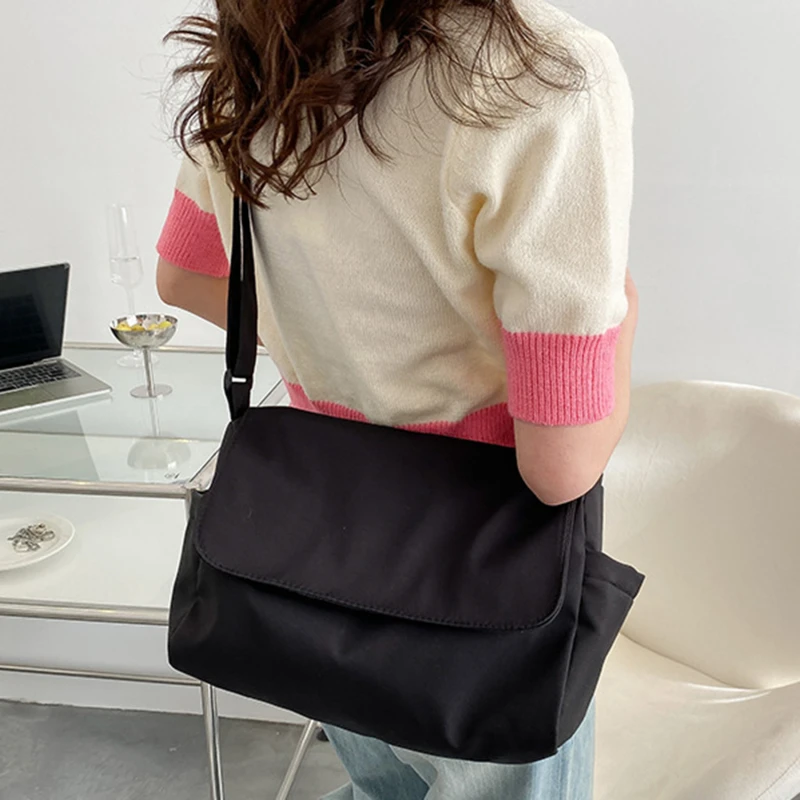 

New Solid Color Crossbody Handbag One Shoulder Adjustable Totes Lady Small Leisure Purse Bag for Women Shoulder Bags