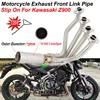 Slip-On Motorcycle Exhaust Escape Systems Modify Moto Muffler Front Link Pipe With Catalys For Kawasaki Z900 Z 900 2017-2021