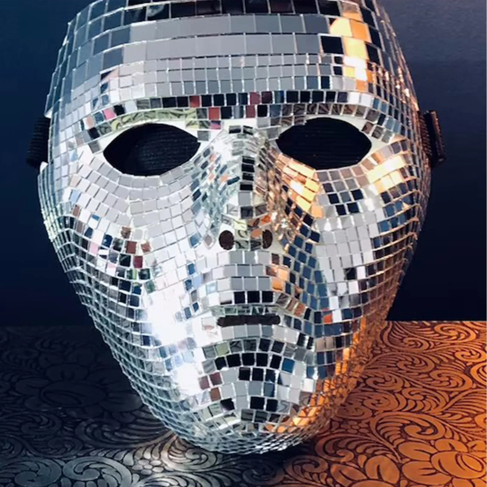 Glitter Disco Ball Face Mask for Parties