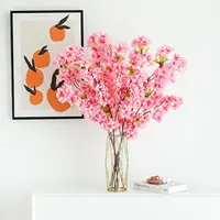 Sakura Artificial Flowers Bouquet for Garden Party Wedding Marriage Decoration Home Room Decor Fake Flowers Table Vase Ornament 2