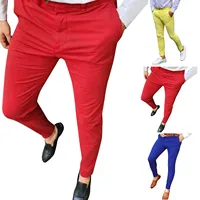 Men's Pants Smart Casual Fashion Men's Clothing Solid Pencil Pants Thin Mid Waist Jogger Casual Trousers Pants For Men Trousers - Image 3