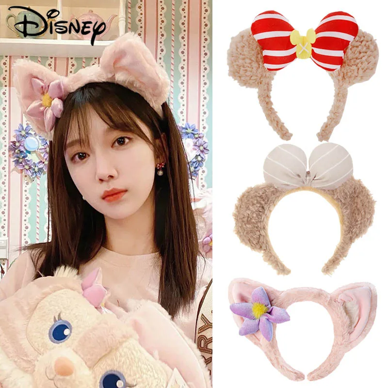 Hair Accessories Hair Headband Christmas Party Decoration Hair Accessories Catoon Mickey LinaBell Plush Animal Hairband Woman birthday Gifts Makeup hair hoop