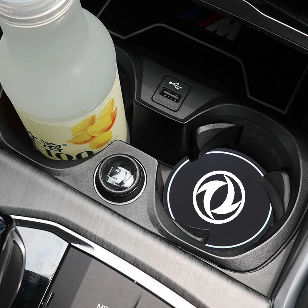 2 pcs Car Water Coaster For Dongfeng AX7 H30 S30 DFSK Fengshen DFM Cup Bottle Holder Anti-slip Pad Mat Interior Decoration cup holder coasters car coaster pads