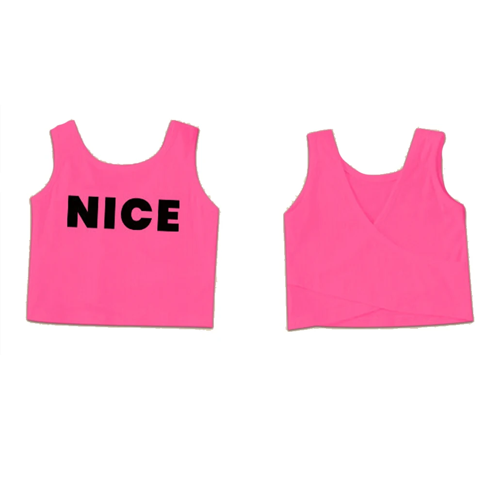 Summer Girls Tank Top Star Crop Tops For Kids Teenager Sleeveless Vest Letter Camisole 2-10Yrs Children's Clothes Fashion