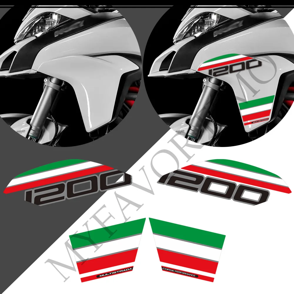 

For Ducati MULTISTRADA 1200 S 1200S Stickers Decals Tank Pad Grips Gas Fuel Oil Kit Knee Protector Fairing Fender