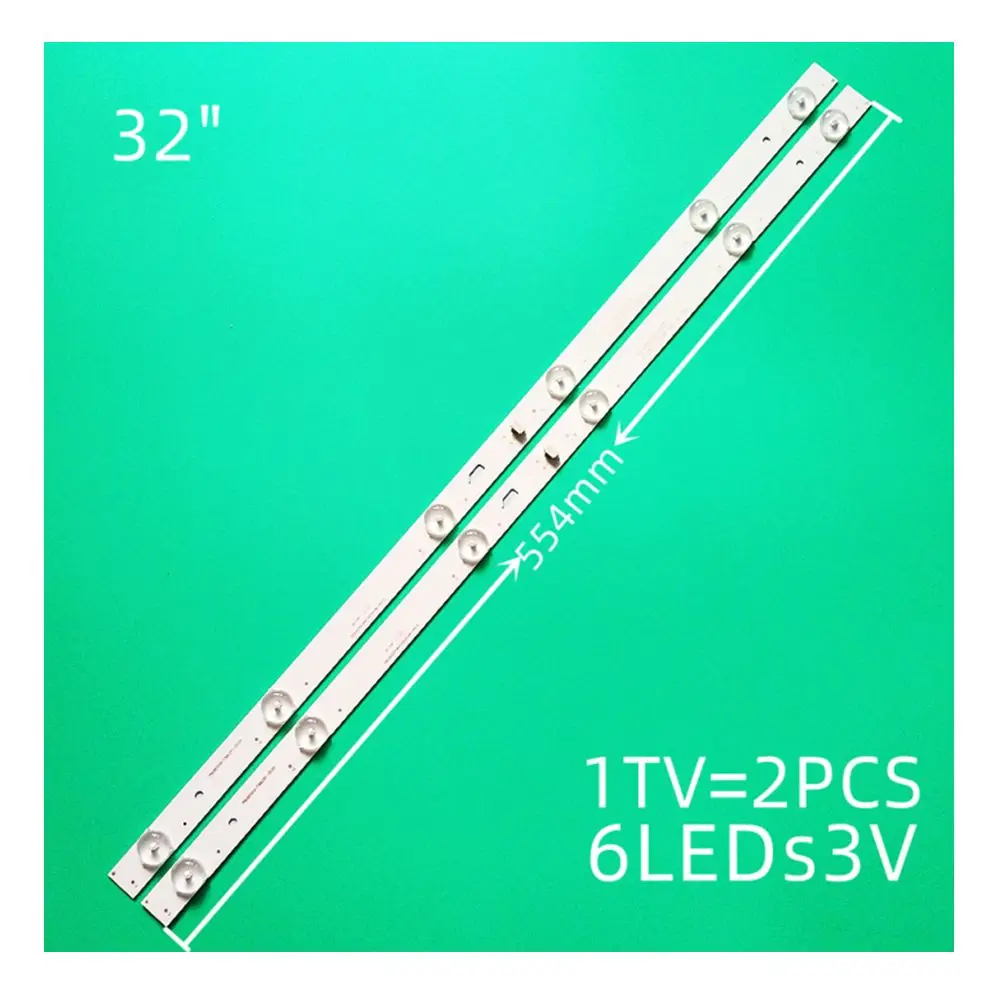 

LED Strip(2)for THOMSON 32HB3103 T32D16DH-01B 32HP100 TH-32D500C L32S64TE5W JL.D32061330-004AS-M 057GS 4C-LB320T-GY6 JF3 JF4