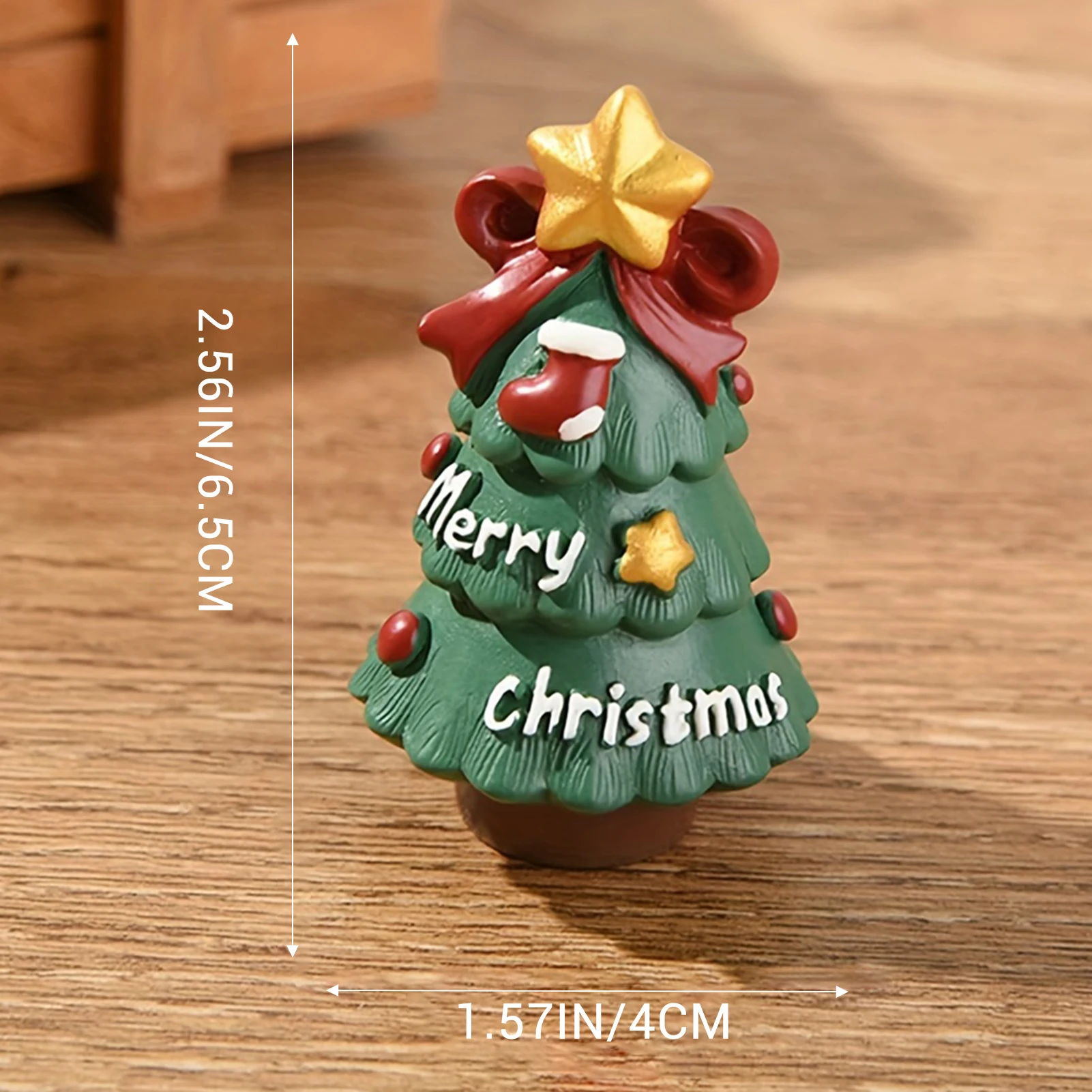 Festive Miniature Christmas Tree and Snowman Ornament