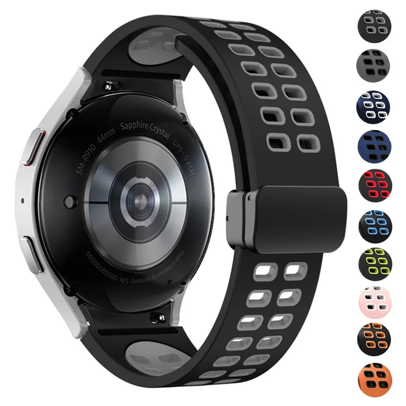 Magnetisches D-Schnallenarmband für Samsung Galaxy Watch 4 5 44 mm 40 mm/4 Classic 46 mm 42 mm Sportarmband Galaxy Watch 5 Pro 45 mm Band_voghion.com