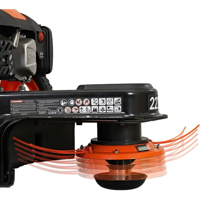 YL2250 22 in. 170cc Gas Walk Behind String Trimmer Mower, Orange 4