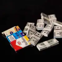 1:12 Scale Dolls Accessories Miniarure Mini Cigarette Case Dollars Cash Money Model Toys For Ob11 BJD  Dollhouse Scenes Decorati 2
