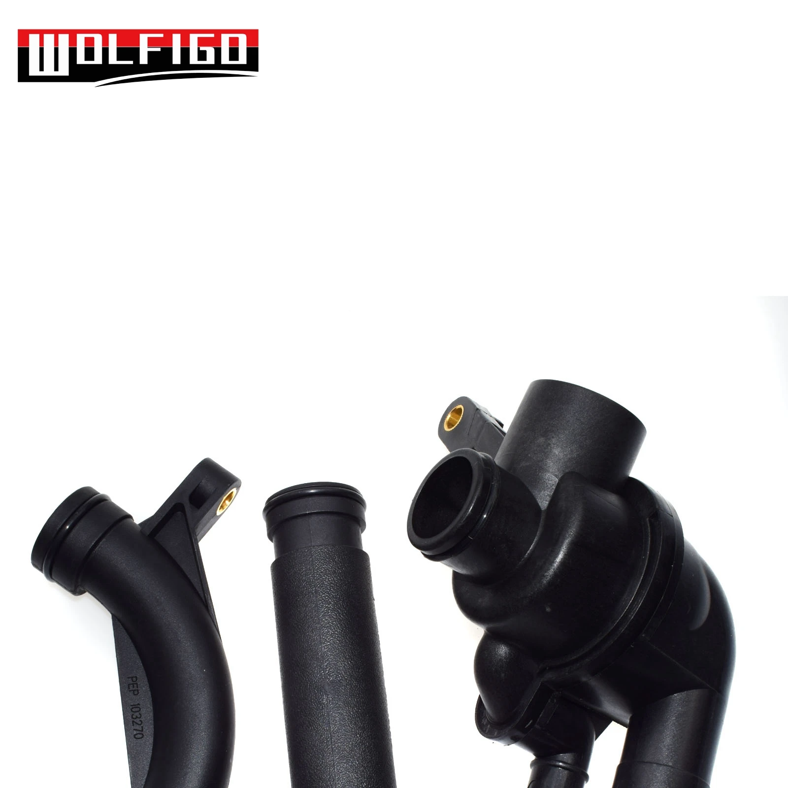 WOLFIGO New for ROVER 75 45 800 Thermostat +Housing+Pipe Kit 3PCS PEM101050, PEP101970, PEP103270 flange engine cooling kit