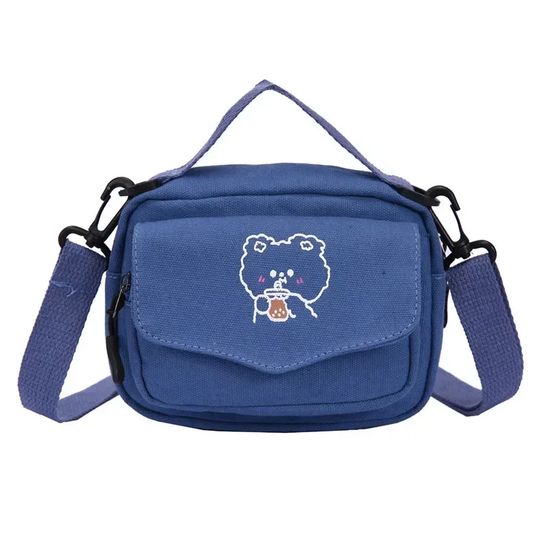 thumbnail image 1 of Mini bolsos de tela con estampado de dibujos animados coreanos, bolsos de lona pequeños para mujer, bolsos cruzados para teléfono, bolso para chica linda 2022, 1 of 5