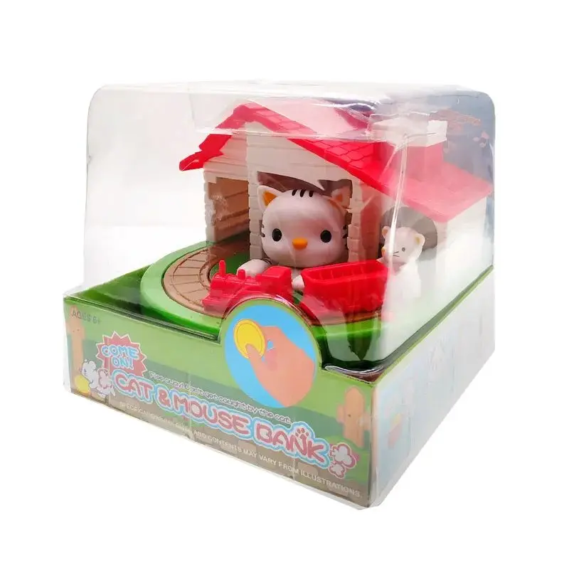 NEW Electronic Piggy Bank Cute Mouse And Cat Money Box With Music Coins Saving Box Desk Toy For Kids Birthday Christmas Gift 6
