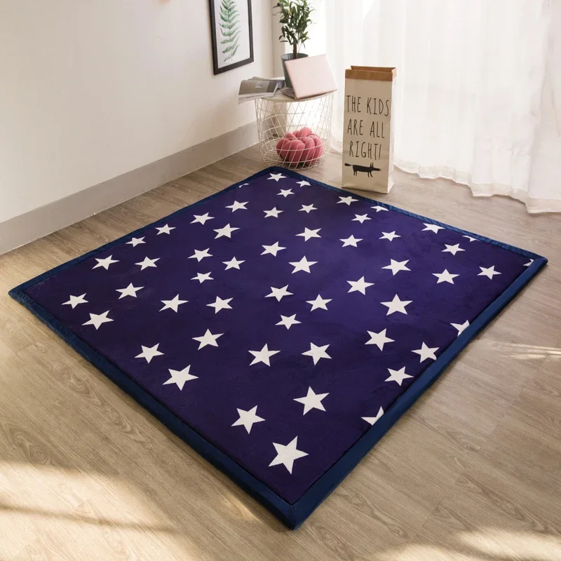 2/3CM Coral Fleece Gray Carpets Living Room Large Size Cartoon Rugs Kids Bedroom Baby Play Game Mat Panda Children Tatami Rug 6