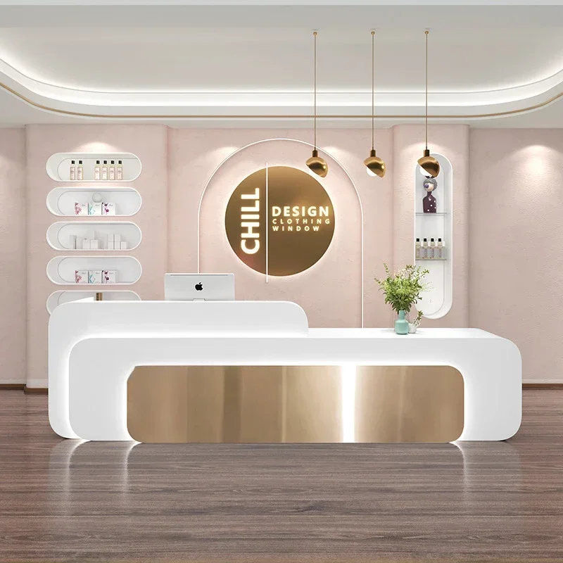 Reception For Church Pulpitos Cash Register Desk Counter Ecture Table Table Office Desk Reception Luxury 160cm Furniture