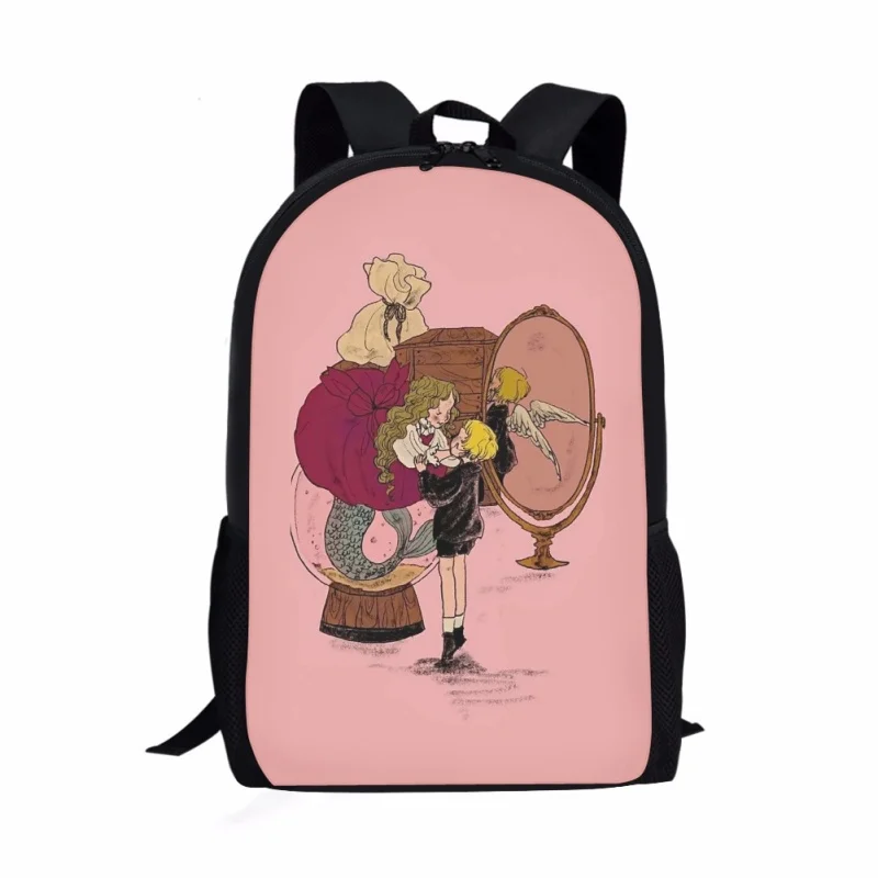

Fashion Young Little Girl Print Pattern School Bag For Children Young Casual Book BagsFor Kids Backpack Teens Schoolbags Mochila