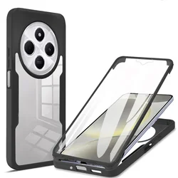 Copertura Completa 360 con Retro Trasparente a Doppio Strato e Protezione per Schermo