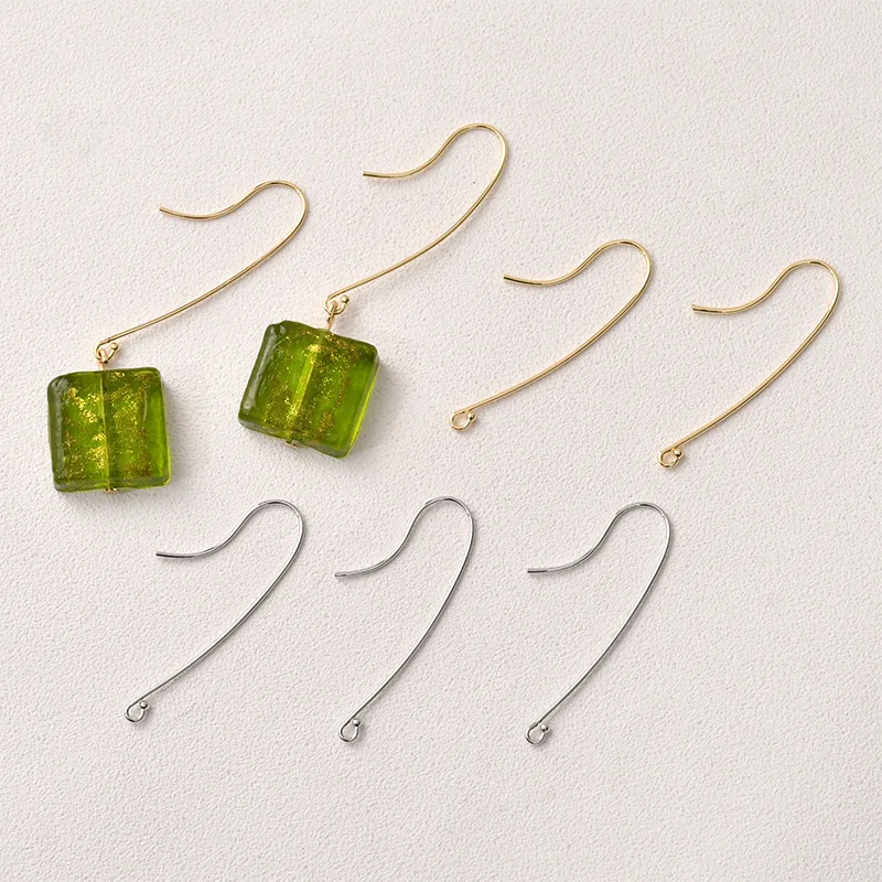 

Copper Earring Components Simplicity Ear Hook 2pcs/lot for DIY Drop Earrings Jewelry Making Accessories