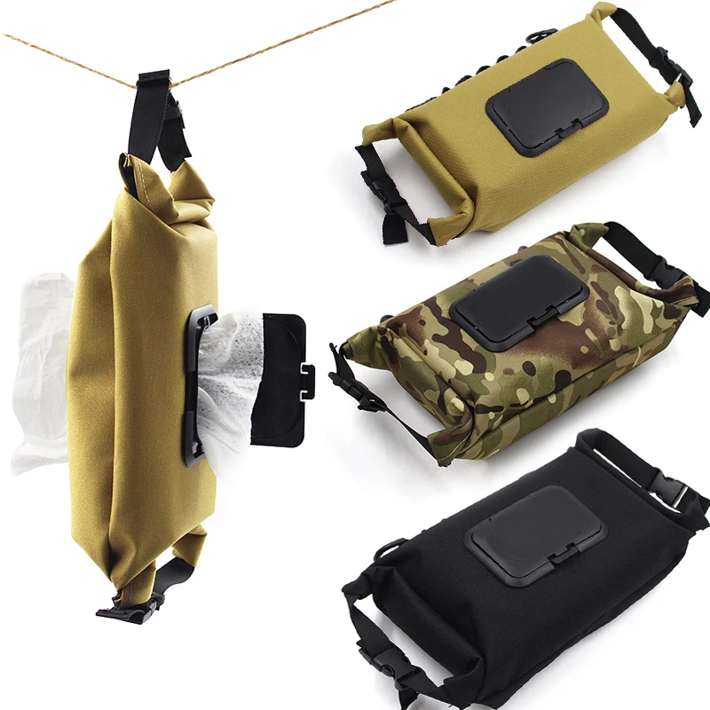 Oxford Cloth Outdoor Wet Wipes Bag Wet Wipes Dispenser Hangable Wet Wipes Container Outdoor Portable Gadgets Kitchen Tissue Hold 5