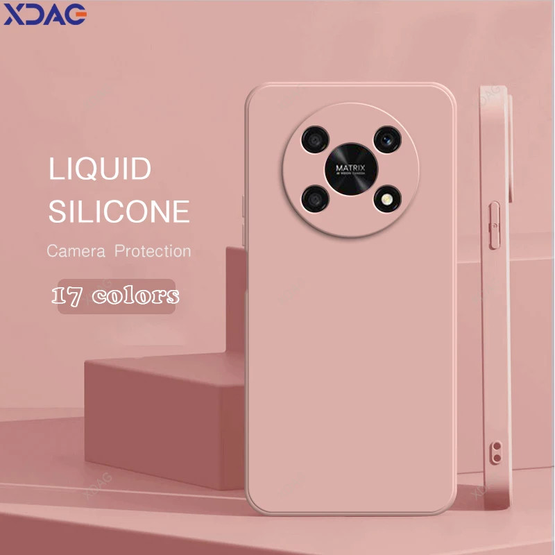 Enhanced Liquid Silicone Phone Case with Lens Protection - Square Design