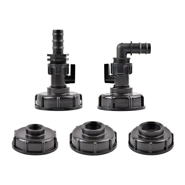 S60X6 Szál Műanyag Ibc Tartály Érintkezése A Barb 16 Mm -Es 20 25 Pe Tömlő Könyök Adapter Kerti Öntözési Csepegtető Rendszer
