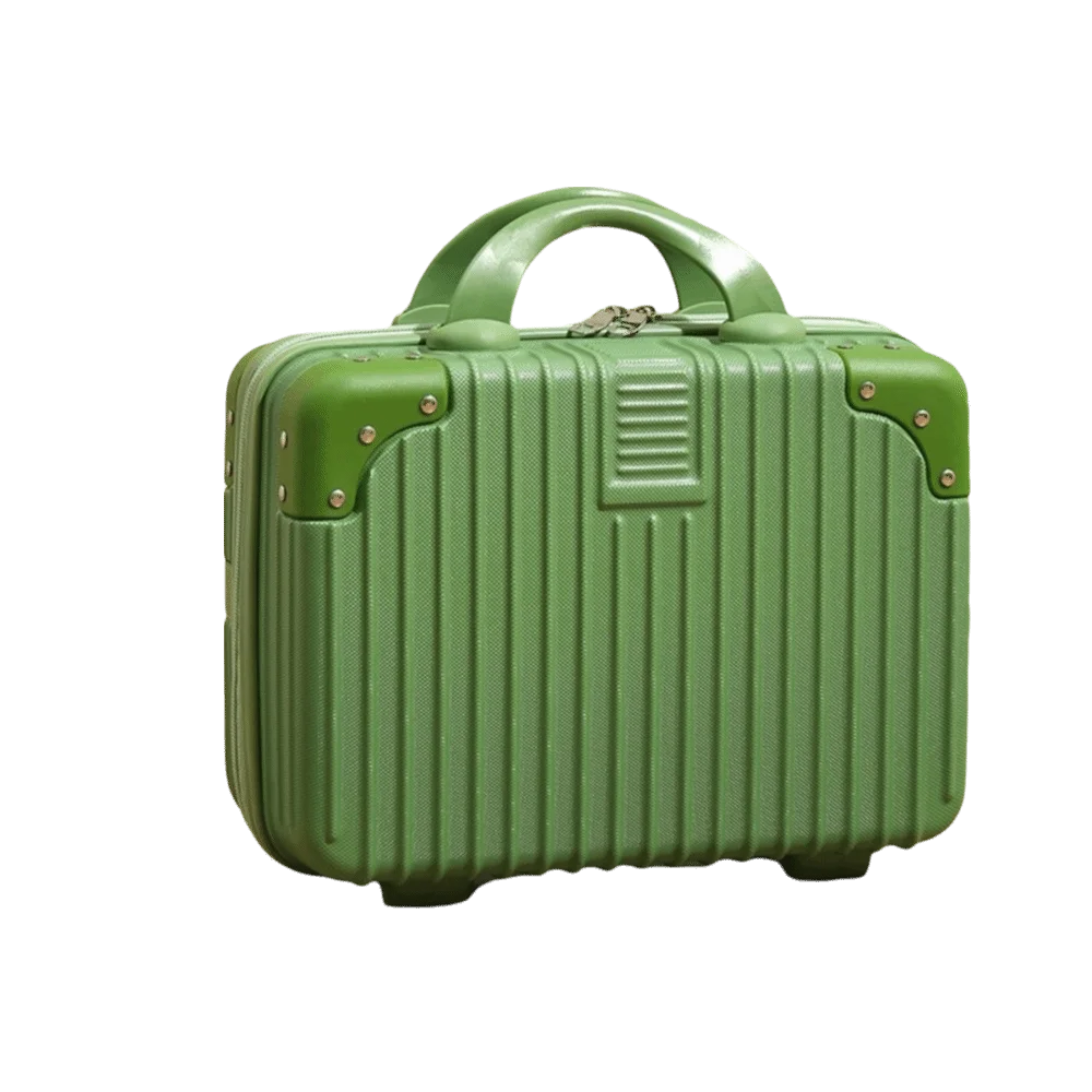 Retro 14 Inch Makeup Case Handbag Square Mini Handheld Suitcase Anti Collision Storage Luggage Box With Straps Travel_voghion.com