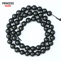 A++ Natural Jet Coal Crystal 4 6 8 10 12mm Loose Gem Stone Beads for Jewelry Making Wholesale Crystal Beads DIY Accessories 2