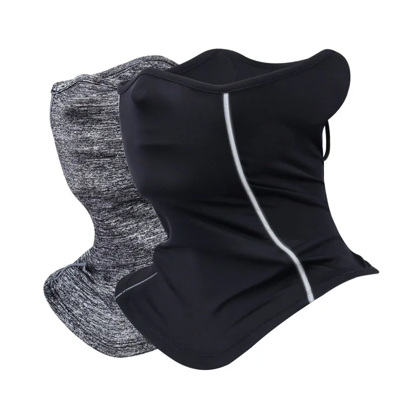 Half Face Mask Neck Collar Scarf Bandana for Sun Protection Mask Men Women Reflective Night Riding Summer Ice Silk Sunscreen Dust-proof