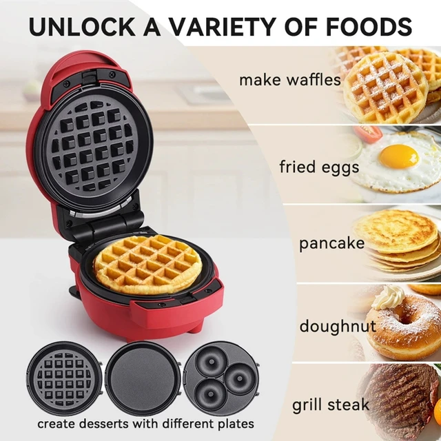 110V/220V Multifunctional Waffle cake maker Non-stick Skillet Mini Omelette Egg burger maker Donut Baker Double-side heating 2