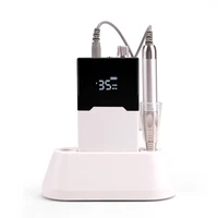 Thin Body Drill Machine Brushless Nail Drill Rechargeable Desktop Base 35000RPM Irregular Electric Machine Nail File Cordless 1